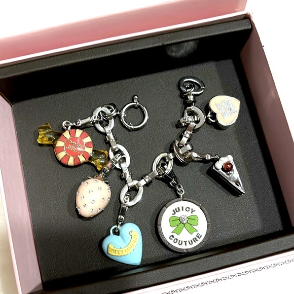 Juicy Couture Bracelet Silver Sweet Shoppe Like New...
